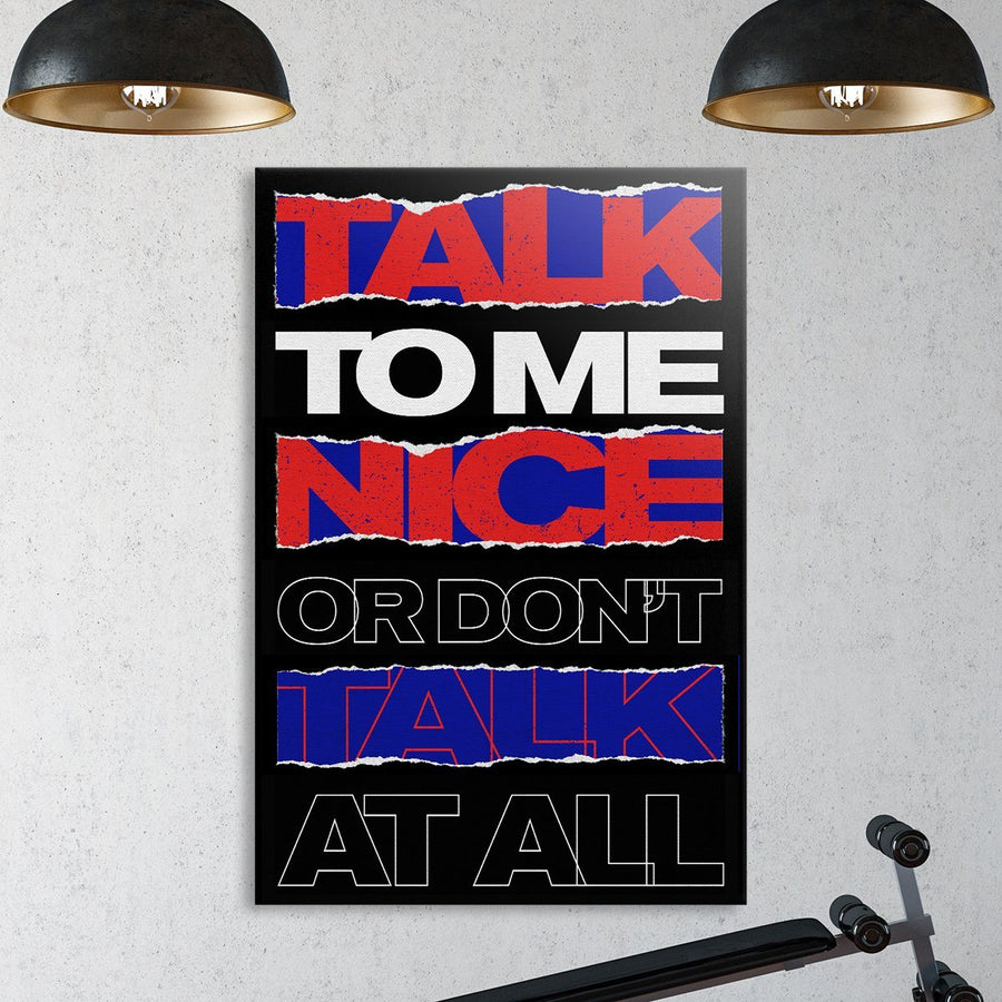 Talk To Me Nice Canvas Wallivate 