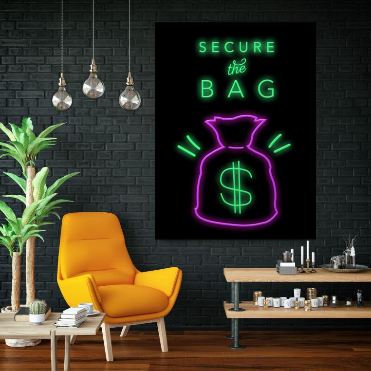 SECURE THE BAG Canvas Wallivate 