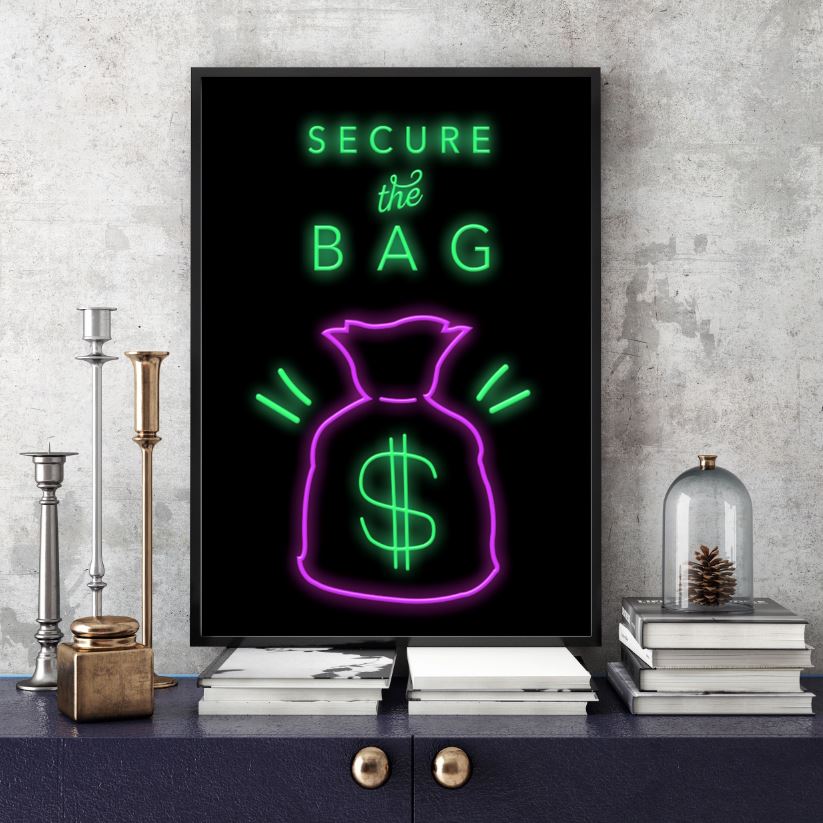 SECURE THE BAG Canvas Wallivate 