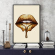 Load image into Gallery viewer, GOLD LIPS Canvas Wallivate 
