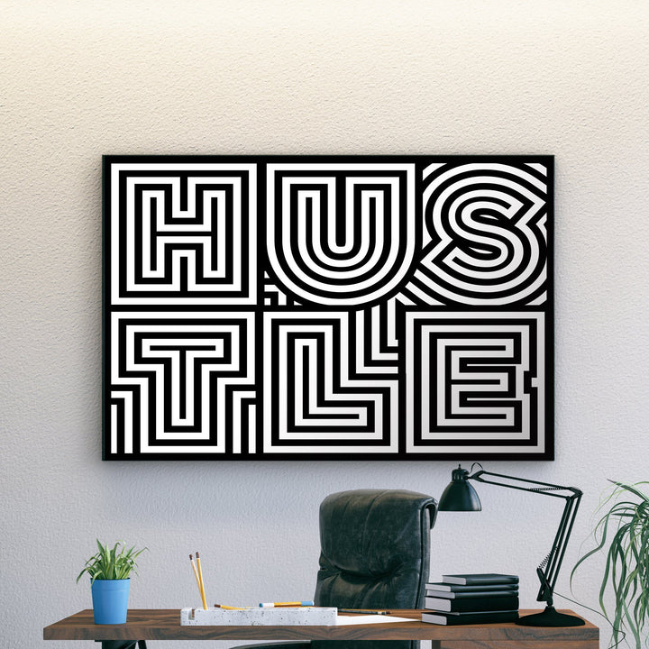 HUSTLE LINES Canvas Wallivate 