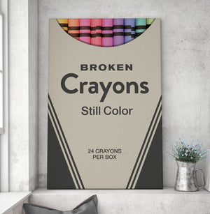 BROKEN CRAYONS Canvas Wallivate 