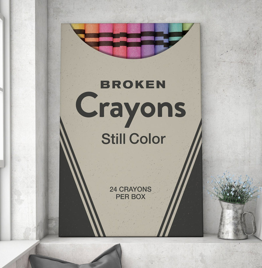BROKEN CRAYONS Canvas Wallivate 