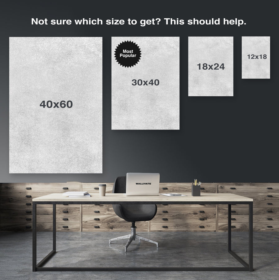 THE HUSTLE NEVER STOPS Canvas Wallivate 